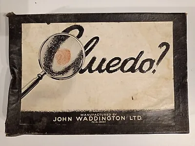 Vintage Cluedo By John Waddington Ltd. Small Box 1940's - Complete But No Board • £26.99