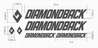 Custom Diamondback Bike Frame Decal Set. Pick Your Color. USA Seller! • $18