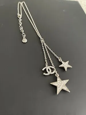 Chanel Silver Necklace CC Star • £900