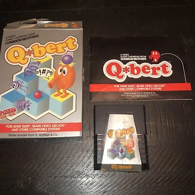 Q-Bert (Atari 2600 1983) CIB With Manual. Label Is Loose But With Game See Pics • $20
