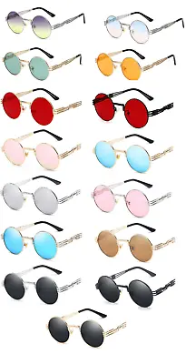 $24 • Buy PEEKABOO Retro Vintage Round Steampunk Sunglasses Mens Womens  - OZ STOCK!