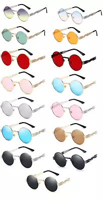 $24 • Buy PEEKABOO Retro Vintage Round Steampunk Sunglasses Mens Womens  - OZ STOCK!