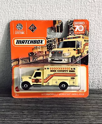 Mbx County Paramedic Services Intl Workstar Ambulance Rescue 911 Matchbox Model • $5.55