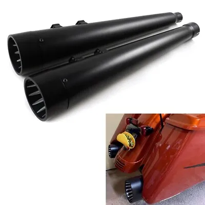 SHARKROAD 4.4  Slip On Mufflers For Harley Touring Exhaust 17-UP Deep Rich Tone • $219.99