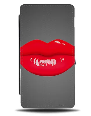 Red Lips Flip Cover Wallet Phone Case Make Up Glossy Lipgloss Makeup Kiss Si90 • £19.99