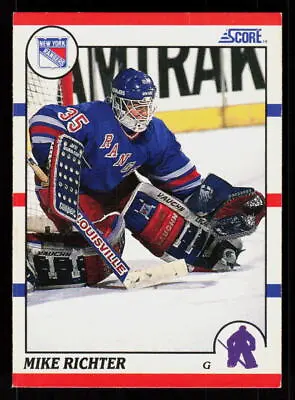 1990 Score American Mike Richter #74  Hockey Rookie New York Rangers  RC • $1.75