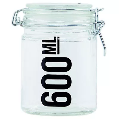 Glass Jar Container Decorative Preserving Storage Sweet Candy With Lid 600 Ml By • $26.65