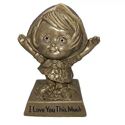 I Love You This Much Figurine R & W Berries CO’s 1970s Girl Wide Arms 4 1/2  • $15