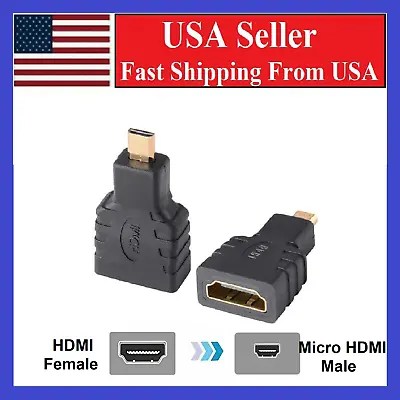 Micro HDMI Type D Male To HDMI Type A Female Cable Adapter Converter Connector • $3.47