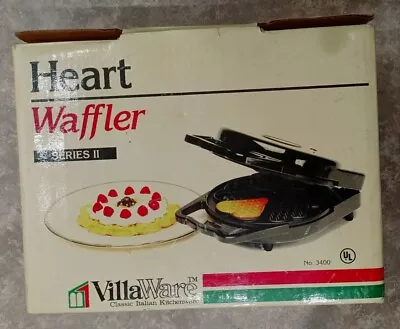 Villaware  Heart Waffler Series Ii Waffle Maker 3400 In Box With Manual • $34.19