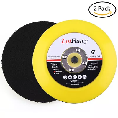 2 PACK 6  Hook & Loop Sanding Pad Backing Plate For DA Sander Polisher Buffer • $9.99