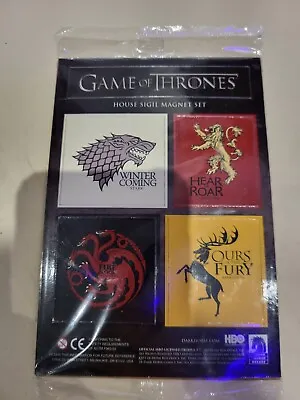 GAME OF THRONES HOUSE SIGIL FRIDGE MAGNET  OFFICIAL  Set Of 4 • £1