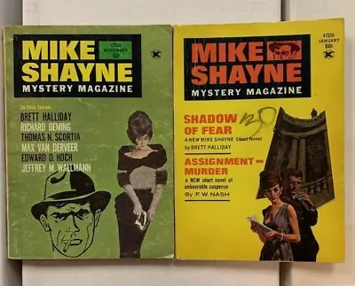 Lot Of 2 Mike Shayne Mystery Magazine Brett Halliday Pulp Digests 71-72 • $8.99