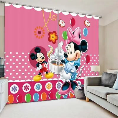 £172.02 • Buy Mickey Mouse Cooking 3D Curtain Blockout Photo Printing Curtains Drape Fabric