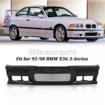 Fit 92-98 BMW E36 3Serie M3 Style Replacement Front Bumper Body Kit Cover+Grille • $114