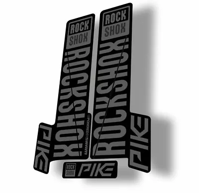 Rock Shox Pike 2018 Mountain Bike Cycling Decal Kit Sticker Adhesive Gray • $19.99