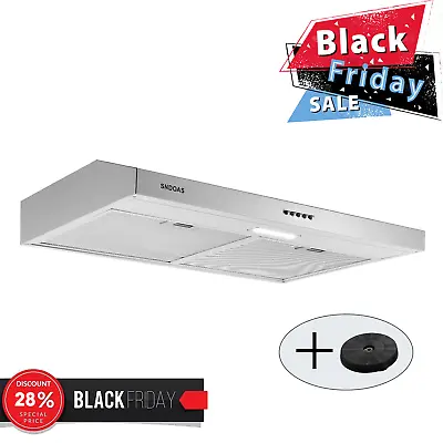 30 Inch Silver Stainless Steel Under Cabinet Range Hood 230CFM Kitchen Vent New • $99.99