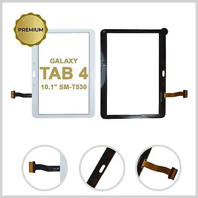 For Samsung Galaxy Tab 4 10.1 SM-T530 Touch Screen Digitizer Glass Lens - White • £10.12