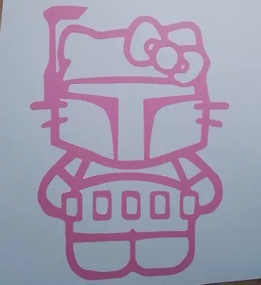 Hello Kitty Boba Felt Star Wars Vinyl DecalSticker For CarLaptops And More • $5.11