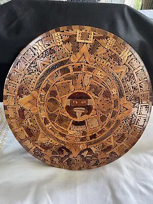 Vintage Handmade Aztec Mayan Wooden Wall Calendar • $64.50