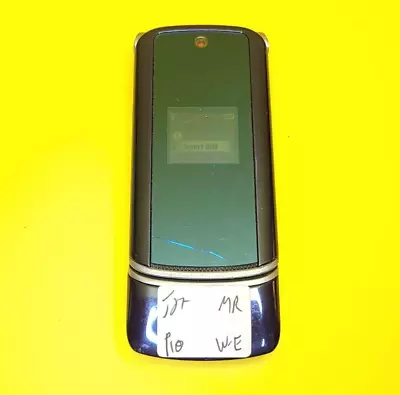 *front Crck But Works* Blue Motorola Krzr K1 Flip Flop Rogers & Chatr Cell Phone • $57.22