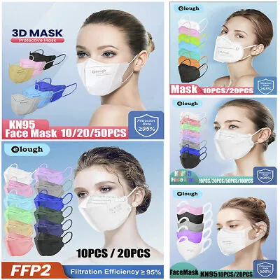 5/10/20/50/100Pcs KF94 Certified Face Mask 4 Layer Protective 3D Fish Type Cover • $17.47