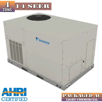 Daikin 4 Ton Packaged Air Conditioner Light Commercial 14 SEER Multi-Speed ECM • $3799