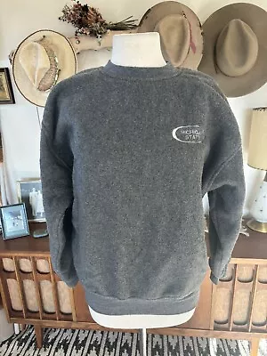 Vintage Jones & Mitchell Michigan State Gray Fleece Sweatshirt Made In USA Sz M • $14.95