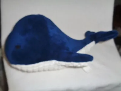 $9.99 • Buy Whale Nautica Kids Zachary VELBOA 13  Soft Plush Pillow Navy Blue Stuffed Animal