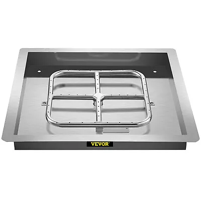 VEVOR 36  X 36  Stainless Steel Burner Pan W/ Burner Ring Kit Fire Pit Kit • $235.99