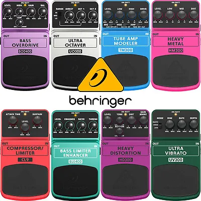 Behringer Effects Pedals For Guitar Bass Keyboard Amp Chain Custom Classic FX • £43.99