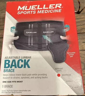 NEW Mueller Sports Medicine Adjustable Lumbar Back Brace One Size Fits Most • $22.49