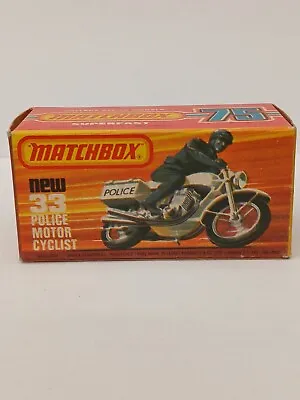 Matchbox Superfast No33 Police Motor Cyclist. BOX ONLY. Excellent Condition  • £17.95