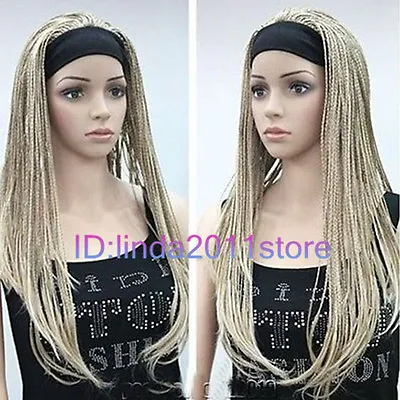 Unique Blonde Mix Man-made Braided Wig/wigs + Free Wig Cap NO:A157 • £16.68