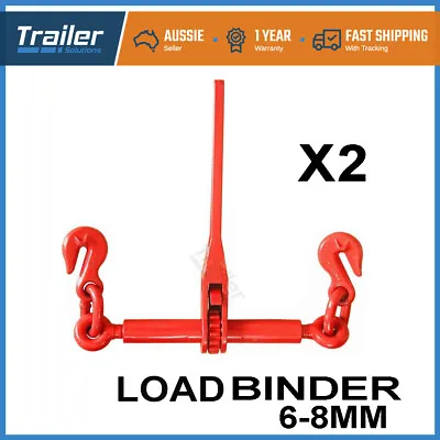 $75 • Buy 2 X Ratchet Load Binder 6 - 8mm Diameter Chain Truck Straps Loadbinder Tie Down