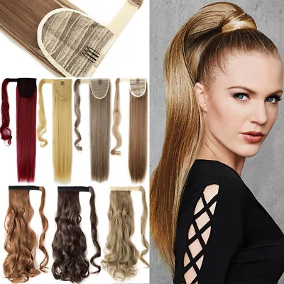 Ombre Ponytail Long 17-26Inch Wrap Around Hair Extension Elegant THICK Pony Tail • £12.80