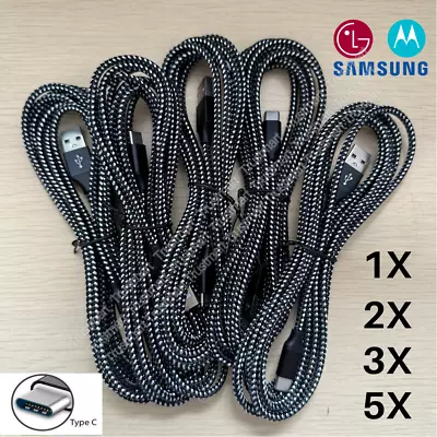 1-5X 10ft USB-C Type C Cable Fast Charger Long Cord For IPhone 15 Samsung S9 Lot • $26.16