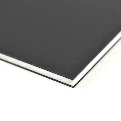 $37.53 • Buy BuyPlastic ColorCore Plastic Sheet  1/4  X 24  X 24  Black- Arctic White-Black