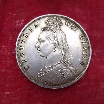 £45 • Buy 1887 Half Crown Queen Victoria .925 Sterling Silver Coin NICE EXAMPLE