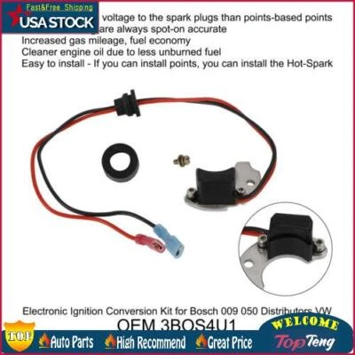 $38.61 • Buy Electronic Ignition Conversion Kit For Bosch 009 050 Distributors 3BOS4U1 VW