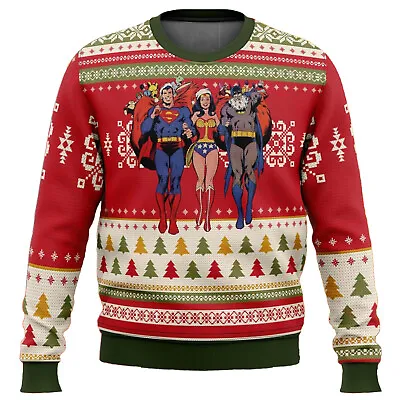 $44.09 • Buy Batman Superman Wonder Woman Christmas Premium Sweater 3D Printed