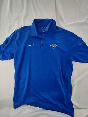 MLB Nike Toronto Blue Jays Baseball DRI-Fit Polo Shirt XL • $10.99