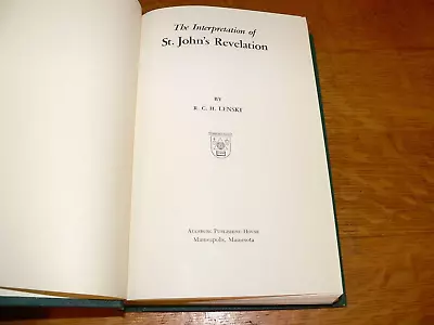 The Interpretation Of St. John's Revelation HC Bible Study Book By R.C.H. Lenski • $19.95