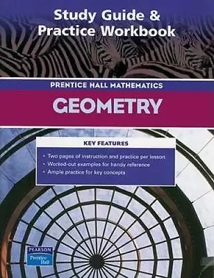 Prentice Hall Math Geometry Study Guide And Practice Workbook 2004c - Acceptable • $7.45