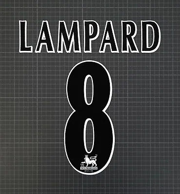 LAMPARD #8 1997-2007 Player Size Premier League Black Nameset Lextra • £12.20