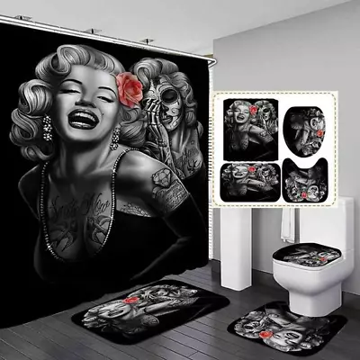 Marilyn Monroe Bathroom Set- Shower Curtain Set- Gift Idea For Fans • $14.99