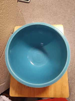 Fiestaware Vintage Mixing Bowl #7 Turquoise Inside Rings 1936-1938 Fiesta • $350