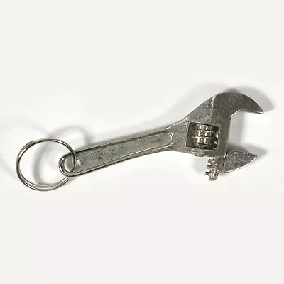Vintage 1970s Miniature 2.75  Adjustable Wrench Keychain Hobby Tool Gag Gift • $9.95