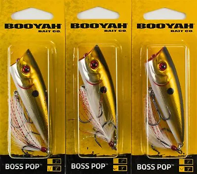 (lot Of 3) Booyah Boss Pop Topwater Popper 3  Bybp313 Z Shad I2222 • $0.99