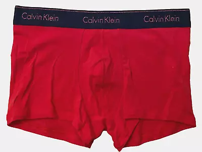 Calvin Klein Men's Cotton Stretch Boxer Trunk Men's MEDIUM (32 -34 ) **NEW** Red • £10.99